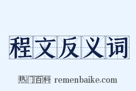 程文反义词是什么意思的图片